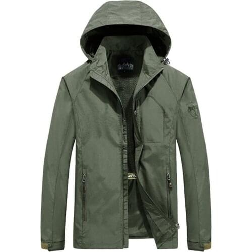 Mens Waterproof Military Jacket Spring Autumn Casual Windbreaker Jackets Mens Breathable Hooded Outdoor Thin Coats Clothes