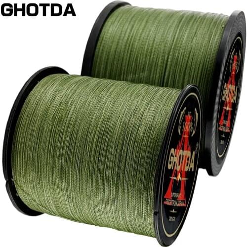 GHOTDA 8 Strands 300M 500M 1000M PE Braided Fishing Line Sea Saltwater Carp Fishing Weave Super Strong