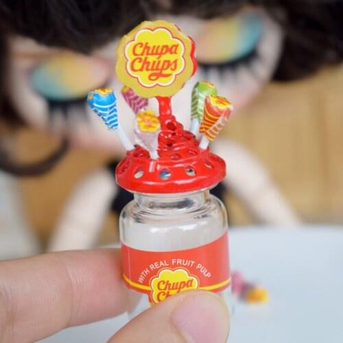 Lovely 1:12 Dollhouse Miniature Simulation Food Lollipop Candy Pretend Play Mini Doll Food Toy