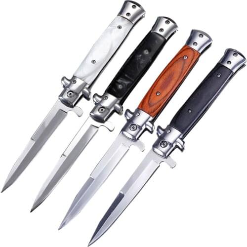 DuoClang Multi-purpose Diving Survival Folding Blade Knife 5Cr13 Steel Blade Tactical Stiletto Outdoor Fishing Knives