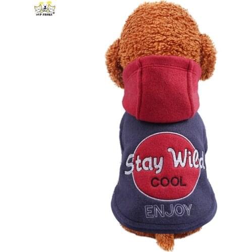 Fashion English Warm Pet Dog Cat Teddy Bichon Ono Woolen Woolen Jacket Clothes Embroidered Hoodie Autumn And Winter New
