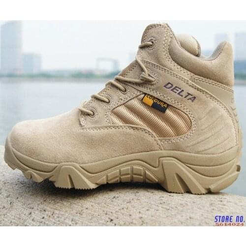 2020 Spring Men Military Boots Genuine Cow Leather Waterproof Tactical Desert Combat Ankle Boot Mens Army Work Shoes