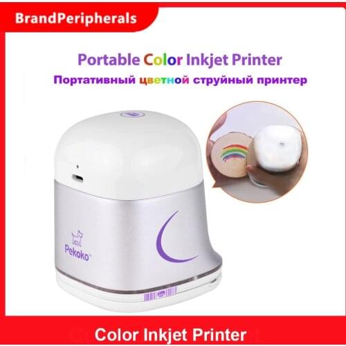 Pekoko Portable Color Inkjet Printer Handheld Printer Support 1200dpi Wireless Connection for Customized Text Code Pattern Logo