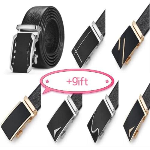 Zpxhyh Belt Male Genuine Strap Belts For Mens Top Quality Automatic Buckle Belts Men Real leather cowskin belt cinturon hombre