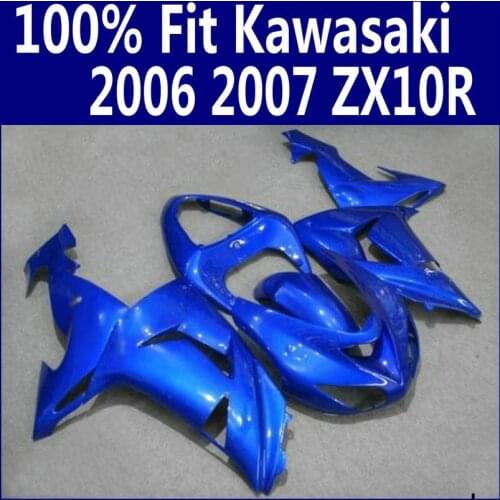 Lowest price Fairing kit for Kawasaki fairings Ninja ZX 10R 2006 2007 all blue bodywork set ZX10R 06 07 ZS61 +7 gifts