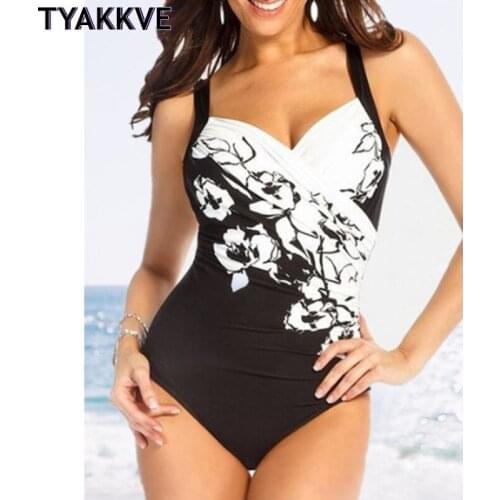 Sexy Plus Size Swimwear Women One Piece Swimsuits 2021 Female Vintage Swimming Suit Floral Monokini Big Size Bathing Suits S-5XL