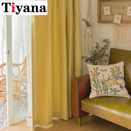 Modern Blackout Curtains For Living Room Bedroom Yellow Curtains for Window Curtains Drapes Treatment Finished Blinds Custom D