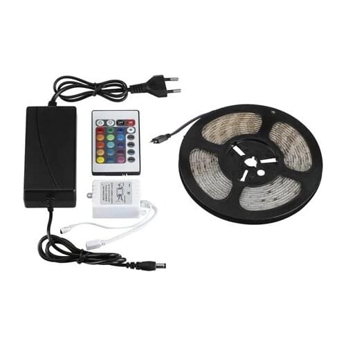 Strip Led Indoor Outdoor Silicone Controlled 16 Colors 5 Mt Rgb