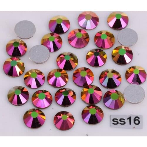 High Quality ss3-ss30 Rainbow-Rose-Gold Glue On Flat Back Crystals / Non Hotfix Rhinestones