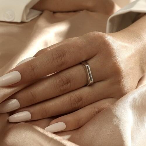 MANGOSKY 925 Silver Fashion Adjustable Size Ring For Women