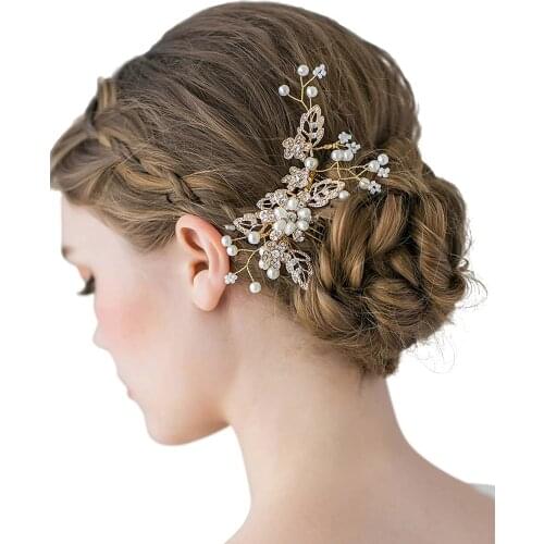 ZMHP342 Pearl Bridal Headwear Allow Flowers Wedding Headdress Wedding Hair Accessories Wedding Hair Tiara Bridal Hair Comb