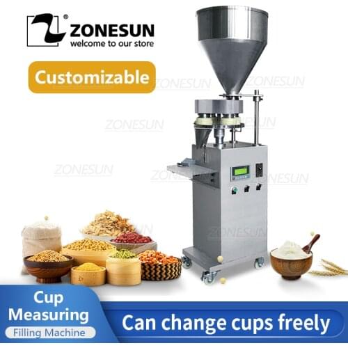 ZONESUN Semi-Automatic Nuts Rice Salt Sugar Granules Dosing Powder Filling Machine For Food Seeds
