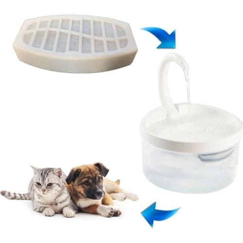 1/4 Pcs Pet Cat Water Fountain Replacement Filters Carbon Filter For Dog Water Feeder Drinking Dispenser 3 Layer Filtration