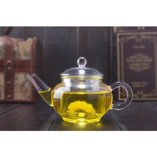1PC 250ml/8.5oz Glass Teapot With Infuser Heat Resistant Bottle Cup For Blooming Tea Leaf Herbal Coffee for Home Office JN 1013