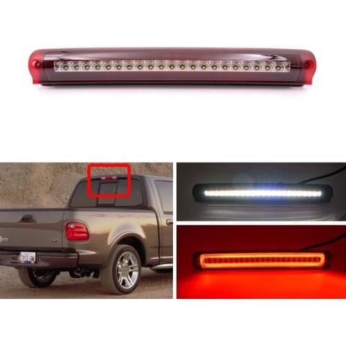 1x Led High-Mount Brilliant Red Third Brake Light White Roof Cargo Light For Ford F-150 F-250 Excursion