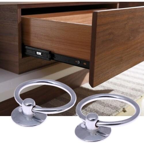2 X High Quality Round Pull Ring Metal Stainless Steel Handle Drawer Handle Cabinet Auxiliary Tools