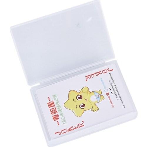 2PCS/set Plastic Transparent Box Playing Cards Container Storage Case Poker Game Card Box Table game storage Entertainment