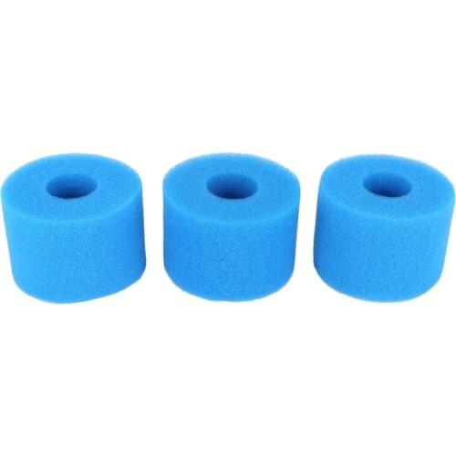 3PCS for Intex Pure Spa Reusable/Washable Foam Hot Tub Filter Cartridge S1 Type