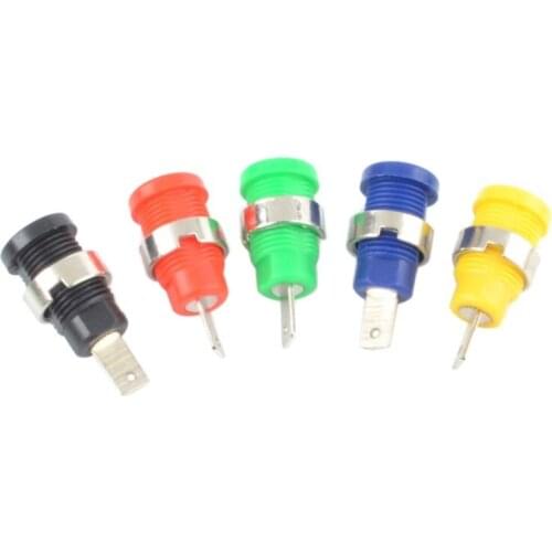 5pcs 4mm Banana Female Jack Socket 30V-60V 24A Panel Mount Binding Post
