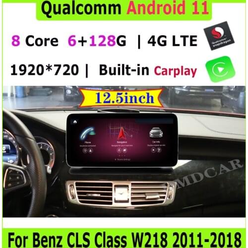 12.3" Android 10 Snapdragon 8Core 8+64GB Car Multimedia Player GPS Stereo Radio for for Mercedes Benz CLS Class W218 2011-2018
