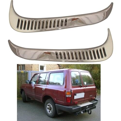 For Toyota Land Cruiser Autana 4500 FJ80 1992-2008 Side tuyere ABS Chrome plated car silver plating Modified tuyere Tim 2pcs