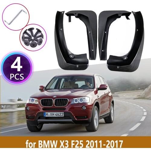 4 PCS Car Mudguards For BMW X3 F25 2011 2012 2013 2014 2015 2016 2017 Cladding Splash Mud Flaps Flap Guards Mudflap Accessories