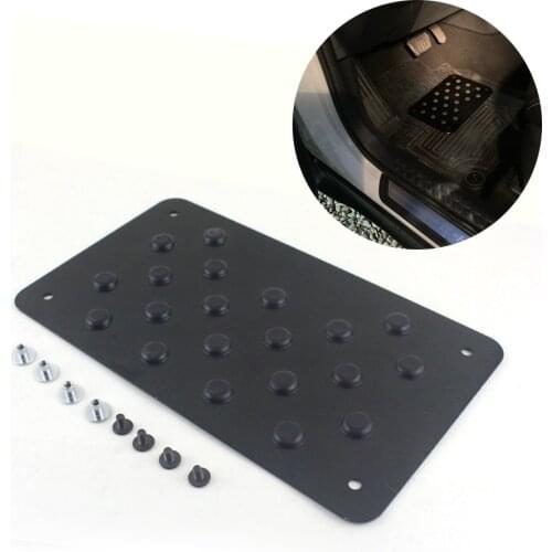 Car Aluminum alloy Black Non-slip Carpet pedal Floor Mat Floor Mat Pedal Rubber Heel Plate Car Accessories Styling