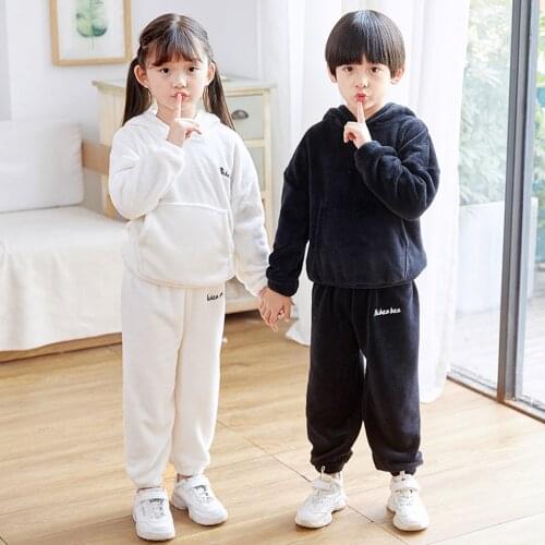 Kids Boys Girls Casual Bottom Thick Fleece Winter Warm Loose Pants Trousers girls winter pants enfant fille winter trousers new