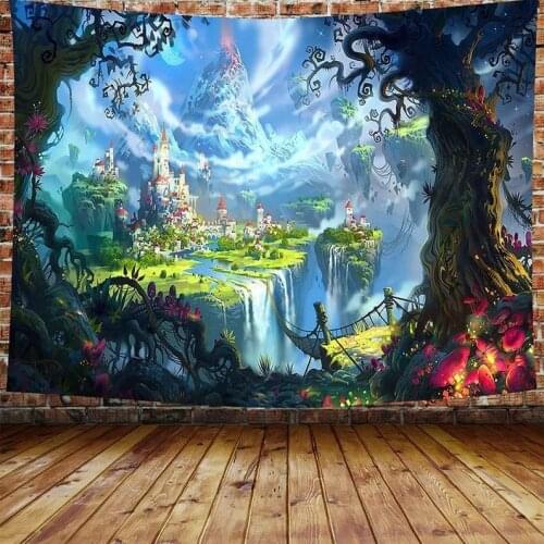 Fantasy Scenery Wall Hanging Scenery Tapestry Kawaii Tapestry Wall Tapestry Abstract Tapestry Wall Hanging Anime