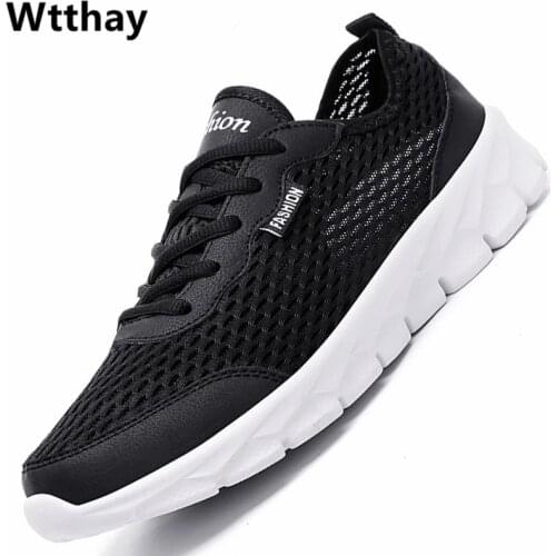 Summer Mesh Men Casual Shoes Lightweight Breathable Sneakers Men Lace-up Couple Walking Shoes Outdoor Tenis Zapatillas Hombre