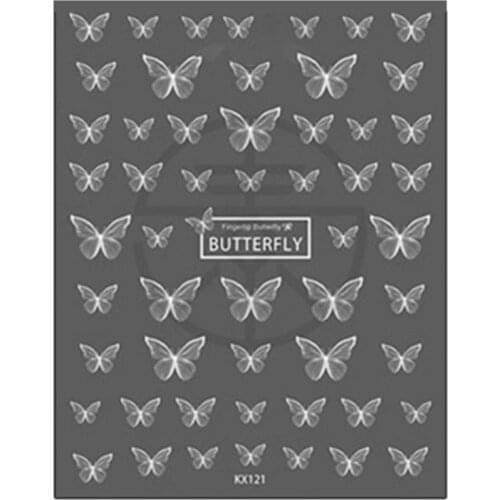 Easy to Carry Stylish White Butterfly Nail Art Transfer Sticker Easy to Apply Nail Decal Universal for Girls