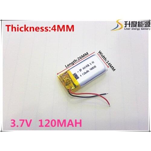 1PCS 401426 3.7V 120mah Lithium polymer Battery With Protection Board For MP3 MP4 MP5 GPS Glass Digital Product Free Shipping