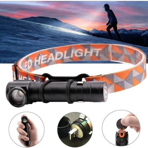 Powerful Flashlight Forehead USB 1000LM Flashlight Head Headlamp Led Headlight Zoom Head Flashlight Magnet Flashlight Head Lamp