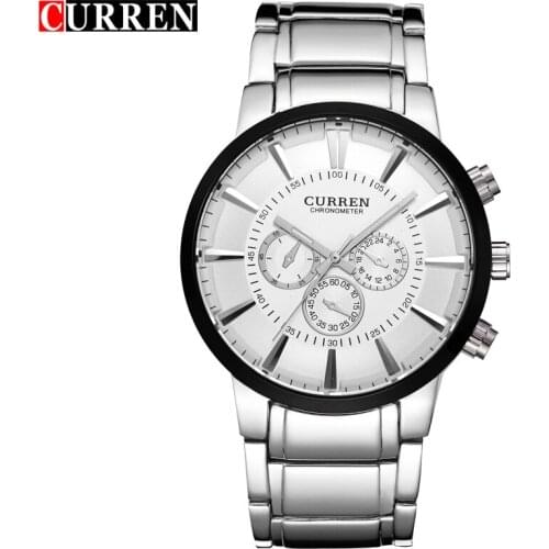 CURREN Men Watch Fashion Business Sport Male Clock Full Steel Quartz Wristwatch Waterproof Hodinky Horloges Mannens Saat 2019