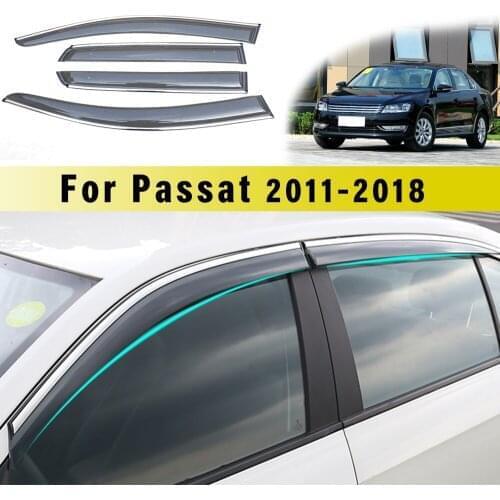 MyHung Car Styling For Volkswagen Passat Smoke Window Sun Rain Visor Deflector Guard Accessories 2011 2012 2013-2018