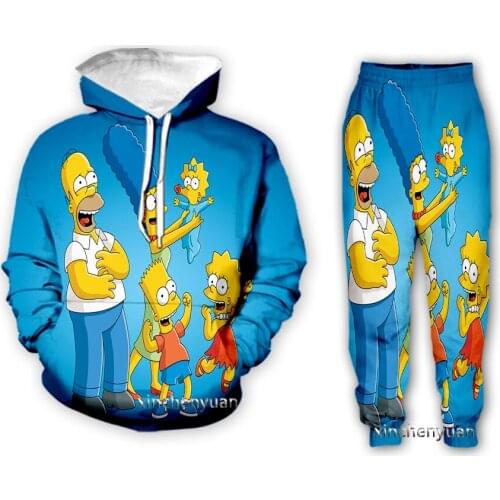 Xinchenyuan New Men/Women Cartoon 3D Printed Clothing Long Sleeve Fashion Sweatshirt Hoodies Men Sport Long Pants P11