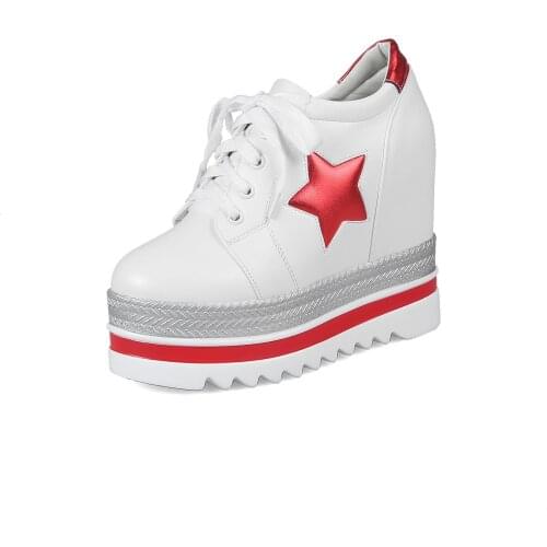 2018 new age season increased thick bottom high white shoe 18328 documentary leisure lace-up shoes joker