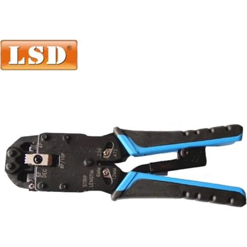 RJ45 crimping plier LT-200R modular crimping tool RJ10,RJ11,RJ12,RJ45 network tool professional cutting and stripping tool