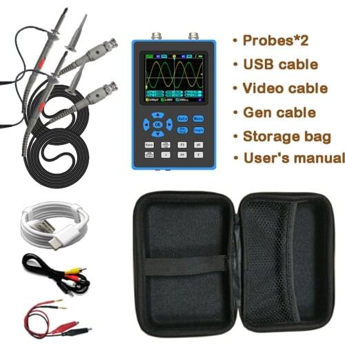 DSO2512G 120M Bandwidth Portable Handheld Dual Channel Oscilloscope 2.8 Inch Display 10mV Minimum Vertical FFT Spectrum Analysis