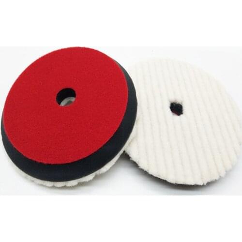 Quality rupess shape japanese short wool buffing&polishing pad foam pad wool polishing buff disct(7'or6'for choose,Rodam color)