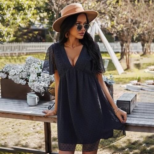 Casual Sweet Dress for Holiday Loose Gothic Clothes The New Dresses for Women 2021 Elegant Perspective Dresses Women