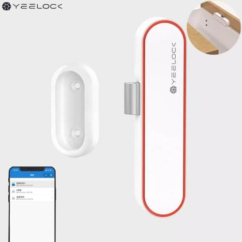 YEELOCK Smart Drawer Cabinet Lock E Bluetooth 5.0BLE Control By YEELOCK APP Keyless No Hurt Furniture Anti-theft Child Safe Lock
