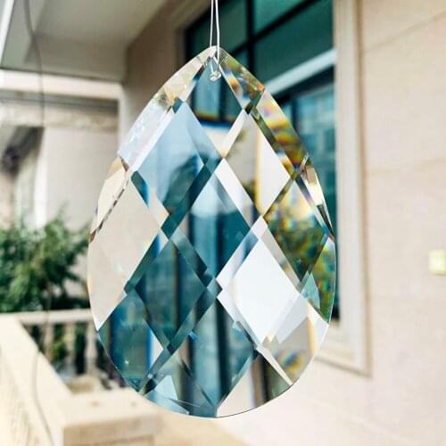 100 MM Large Teardrop Crystal Chandelier Accessory Suncatcher Capture Rainbow Prism Chandelier DIY Door Curtain Decor Accessory