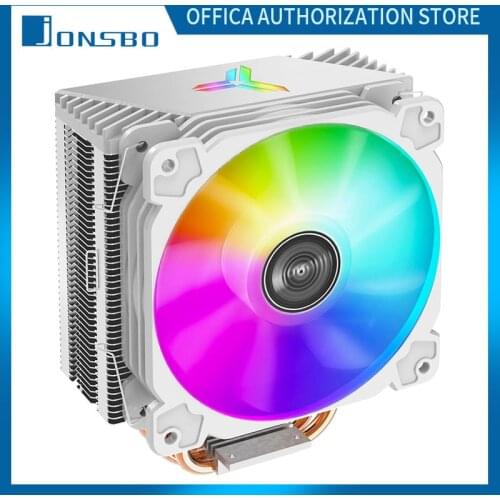 Jonsbo CR1000 CPU Radiator 4Pin 4 Heat Pipe PWM Speed Adjustment 12mmLED Color Silent Fan for Intel 775 1155 1156 AMD AM4 AM3