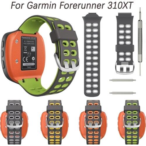 Watchband For Garmin Forerunner 310 XT Colorful Sport Silicone Replacement Watch Strap for Forerunner 310XT Wristband Correa