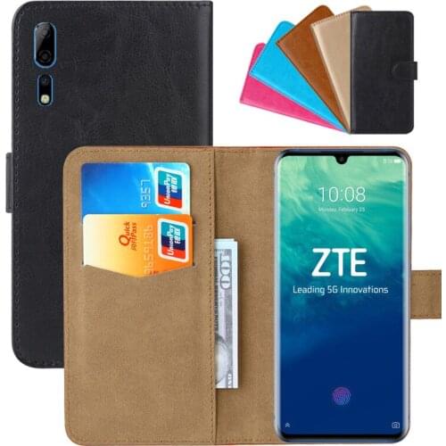 Luxury Wallet Case For ZTE Axon 10 Pro 5G PU Leather Retro Flip Cover Magnetic Fashion Cases Strap