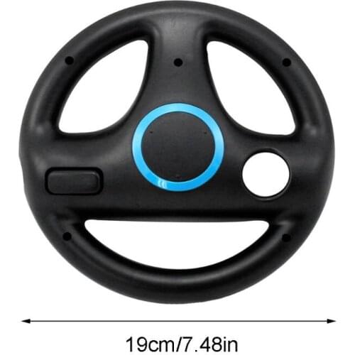 3 Color ABS Steering Wheel for Wii Kart Racing Games Remote Controller Console