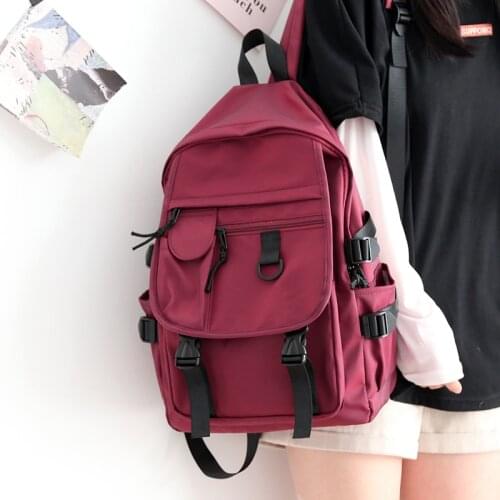 Japanese Retro Tooling Style Women Backpack Female Large Capacity Couple School Backpacks for Teens 14 Inch Men Laptop Backpack