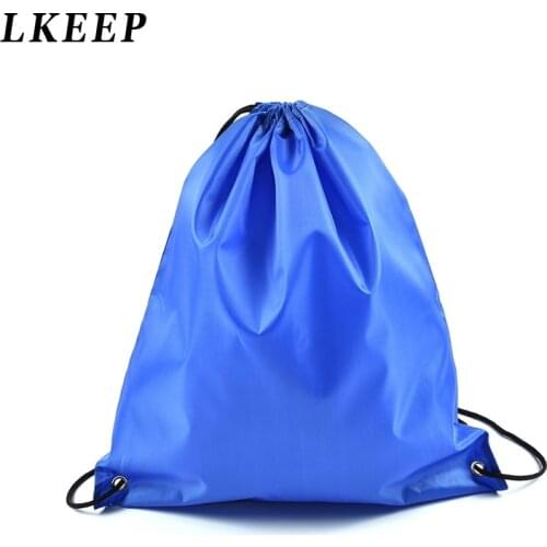 Portable Oxford Sports Bag Drawstring Bag Belt Riding Backpack Gym Drawstring Shoes Bag Clothes Backpacks Waterproof