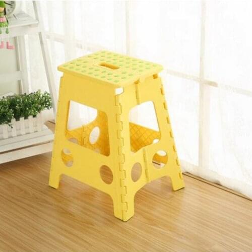 Heavy Duty Folding Step Stool Foldable Plastic Ladder, Multi Purpose Seat for Adults Children, with Handle, 32CM Height
